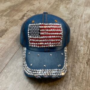 USA Flag Denim Hat 